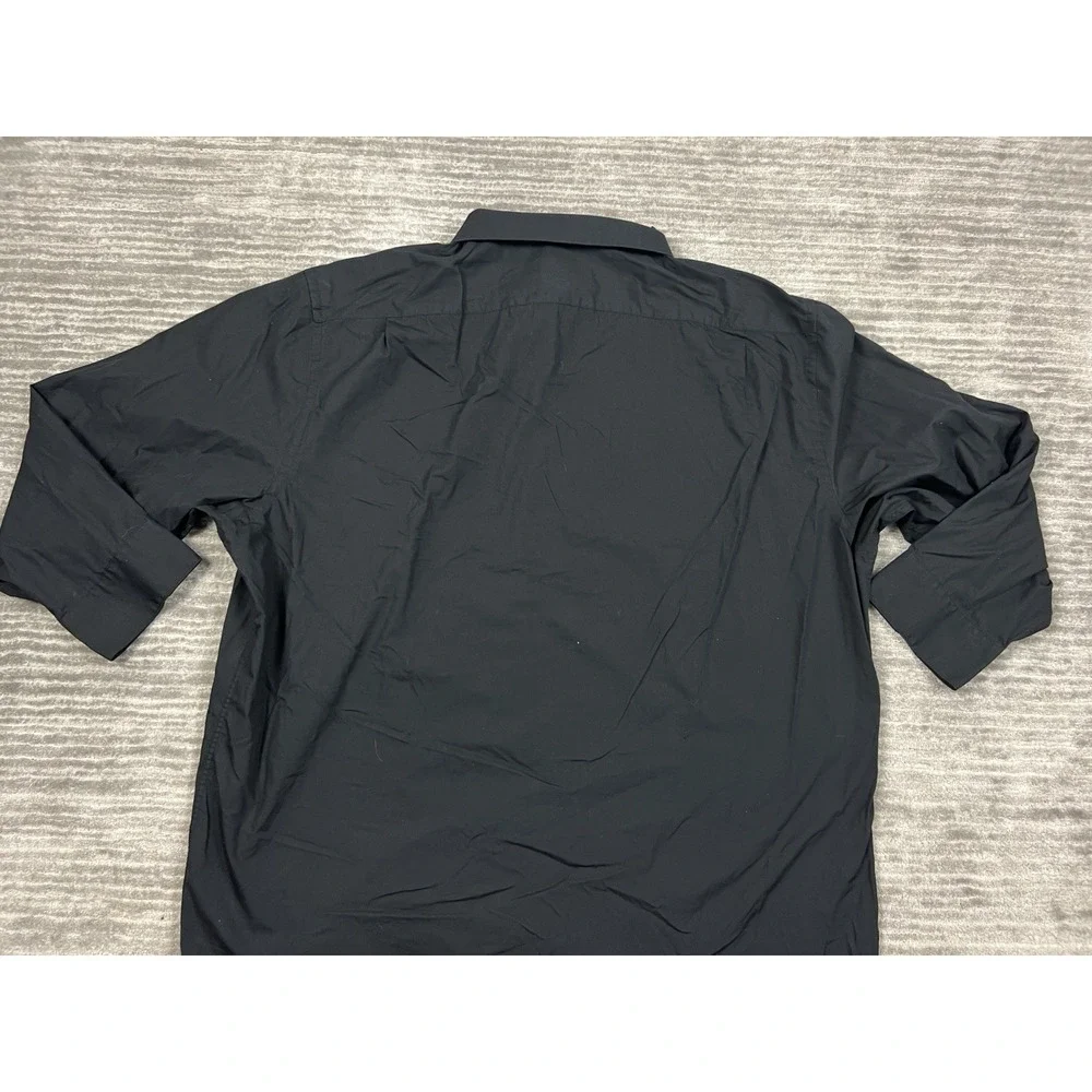 David Taylor‎ Shirt Mens 3XL Black Button Up Long Sleeve Cotton Blend Casual - Picture 8 of 12
